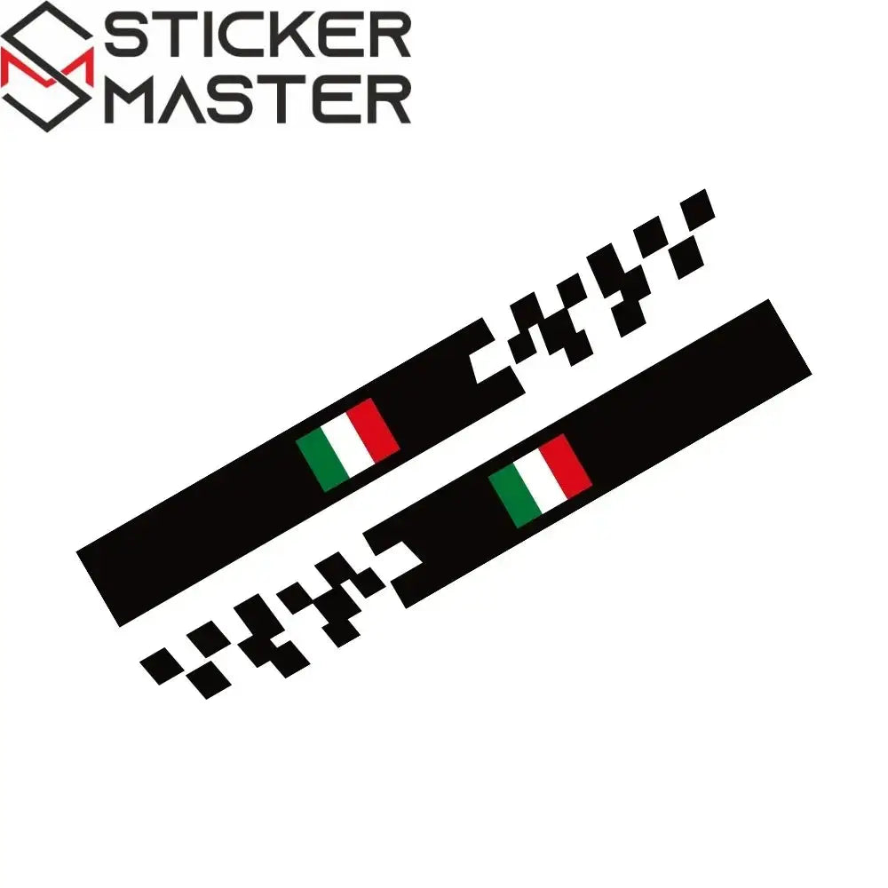 Fiat 500 İtalyan Bayrağı Sticker Kapı Şerit Seti | Sticker Master - Sticker Master