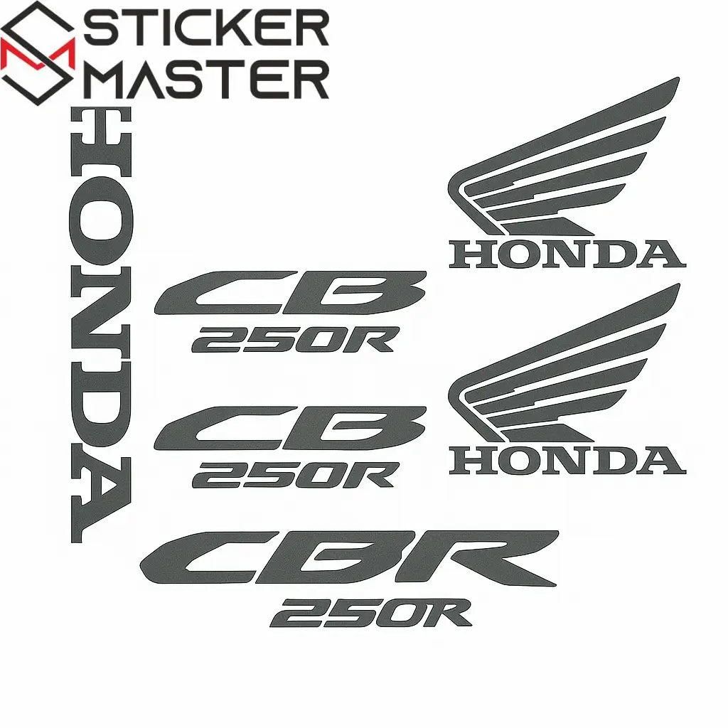 Sticker Master Honda CB250R Sticker Seti – Tank, Kask, Gövde Uyumlu Etiket Takımı - Sticker Master