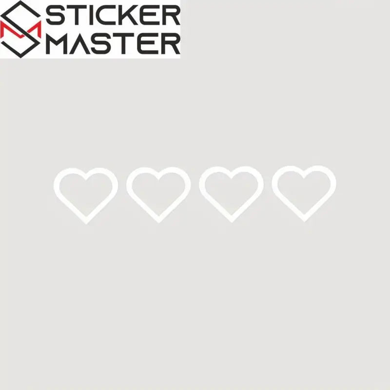 Renkli Kalp Şeridi Araba Stickerı | Sticker Master - Sticker Master