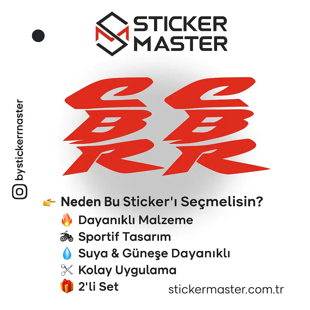 Sticker Master Honda Cbr Sticker Motor Çıkartma Etiket 2 Adet Sticker Master