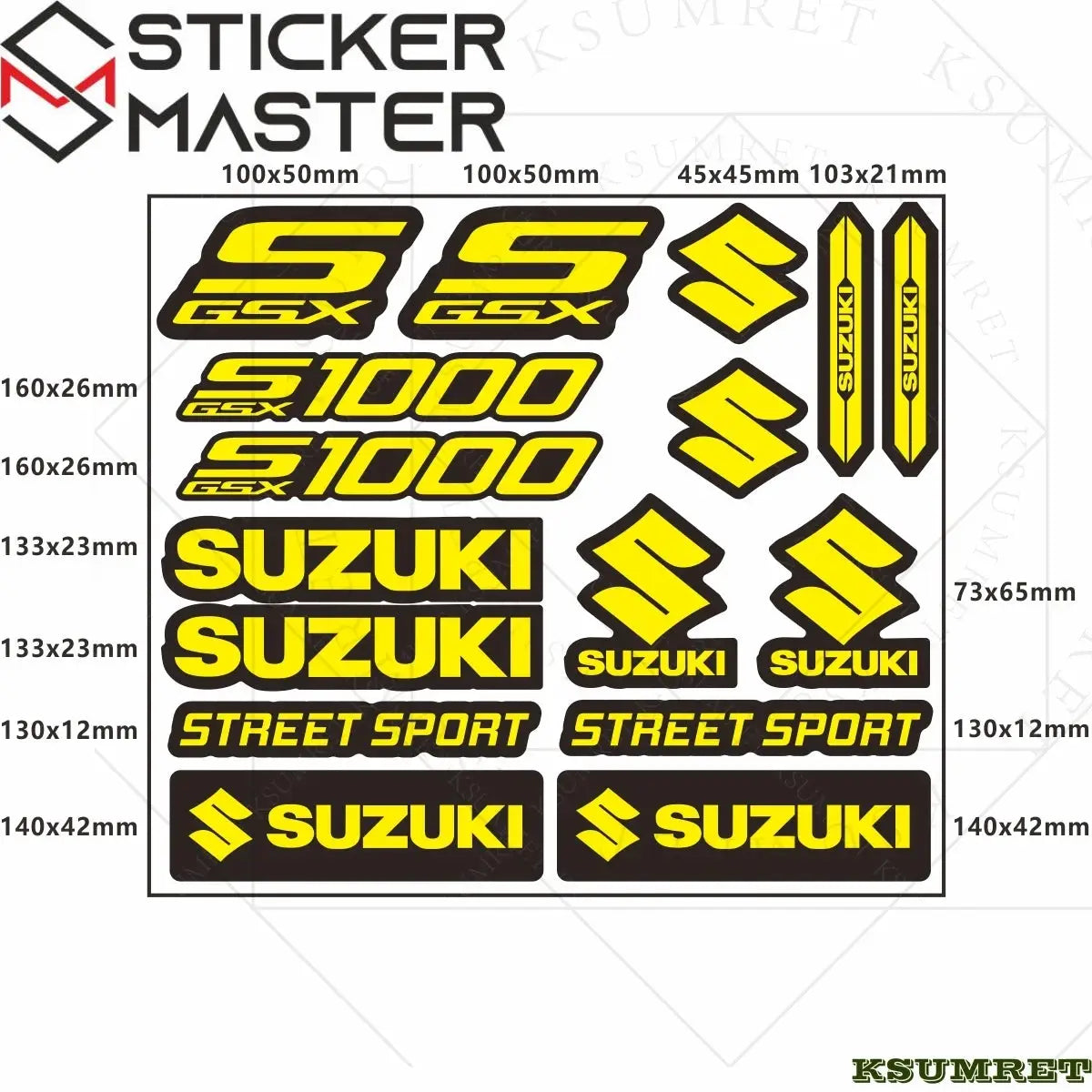 Suzuki GSX-S1000 Sticker Seti | Sticker Master - Sticker Master