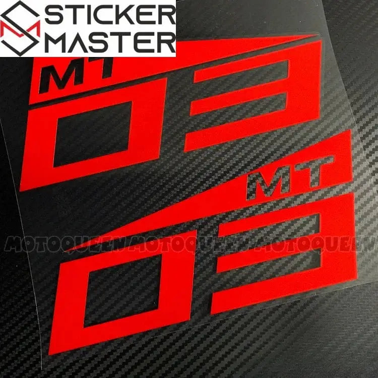Yamaha MT Sticker Seti | MT-07, MT-09, MT-25 ve MT-03 İçin Depo Logosu (Çift) Sticker Master