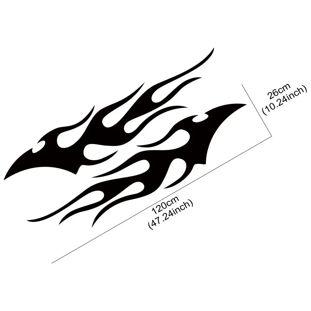 Sticker Master Evrensel 2 Adet Havalı Araba Çıkartması Alev Araba Gövde Çıkartması Su Geçirmez Kendinden Yapışkanlı Alev Çizgili Kapı Vinil Çıkartması Oto Dekorasyon Aksesuarları Sticker Master