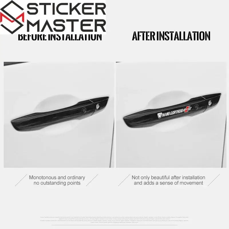 Dacia Motors Sport Sticker Ayna ve Kapı Kolu Seti 4 Adet | Sticker Master - Sticker Master