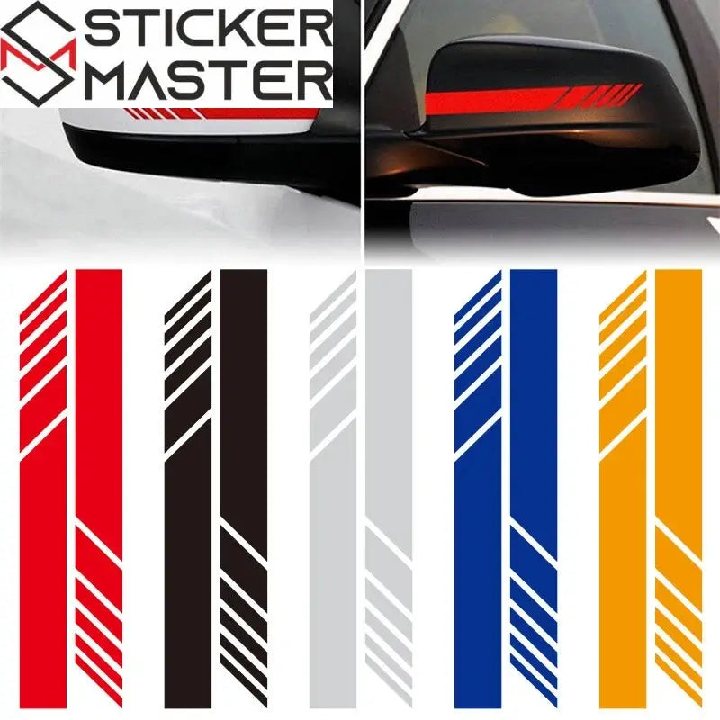 Sticker Master Araba Şerit Çıkartmalar Dikiz Aynası Vinil Çıkartmalar Dekorasyon Moda Styling Su Geçirmez Sticker Dış Aksesuarlar 2 Adet Sağ Ve Sol - Sticker Master