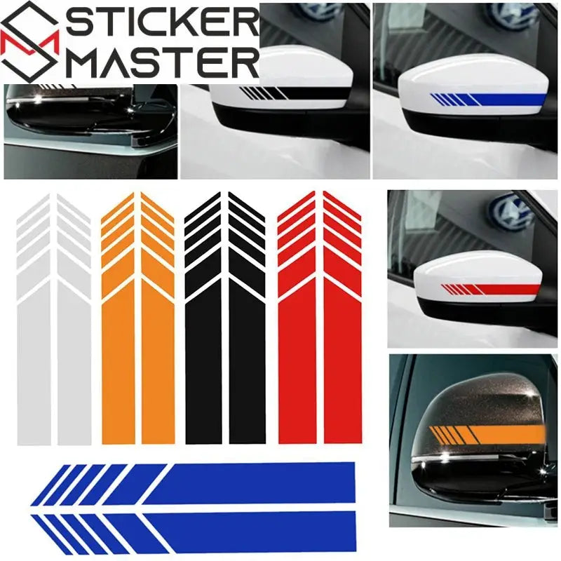 Sticker Master Araba Şerit Çıkartmalar Dikiz Aynası Vinil Çıkartmalar Dekorasyon Moda Styling Su Geçirmez Sticker Dış Aksesuarlar 2 Adet Sağ Ve Sol - Sticker Master