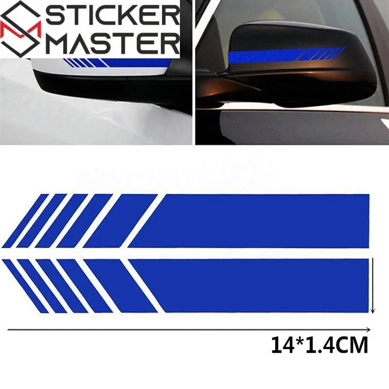 Sticker Master Araba Şerit Çıkartmalar Dikiz Aynası Vinil Çıkartmalar Dekorasyon Moda Styling Su Geçirmez Sticker Dış Aksesuarlar 2 Adet Sağ Ve Sol - Sticker Master