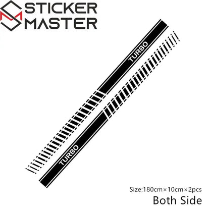 Fiat 500 Abarth Sticker Yan Kapı Şeridi Seti | Sticker Master - Sticker Master