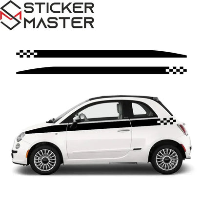 Fiat 500 Kapı Şerit Sticker Yarış Seti | Sticker Master - Sticker Master