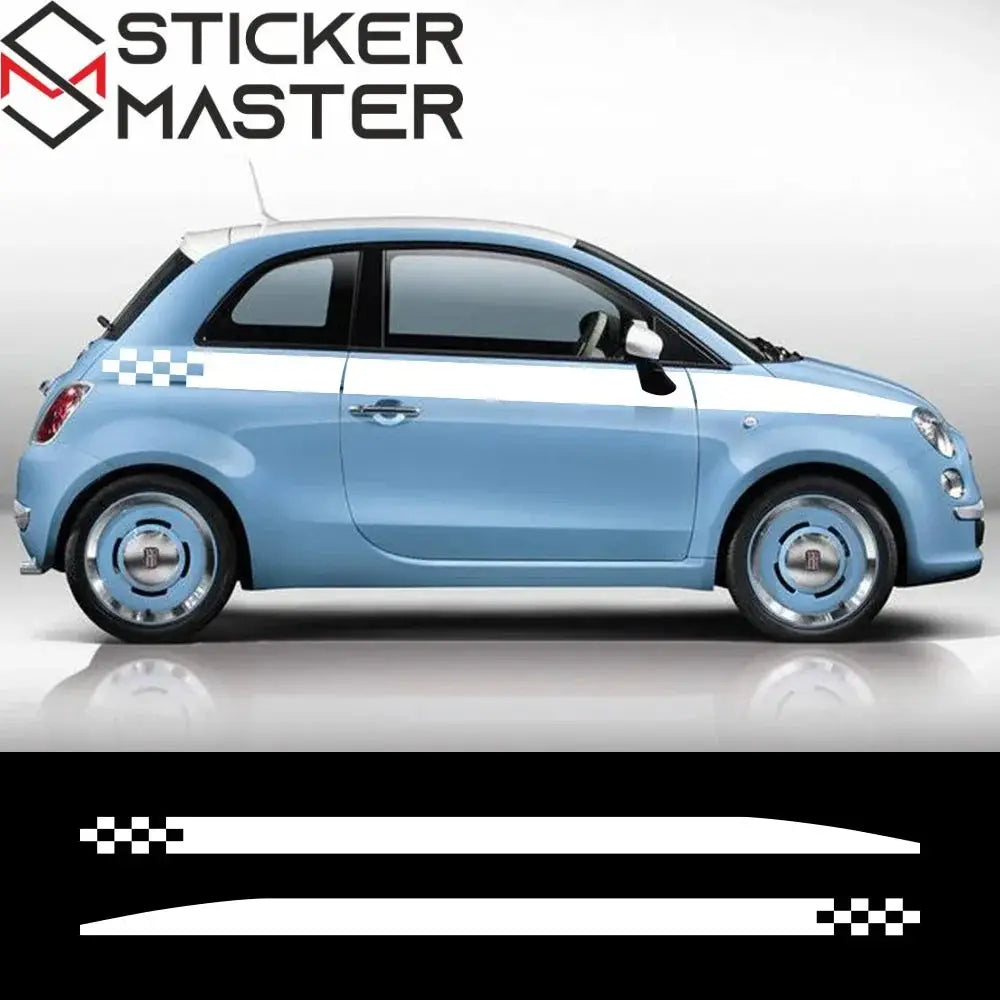 Fiat 500 Kapı Şerit Sticker Yarış Seti | Sticker Master - Sticker Master
