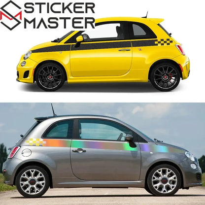 Fiat 500 Kapı Şerit Sticker Yarış Seti | Sticker Master - Sticker Master