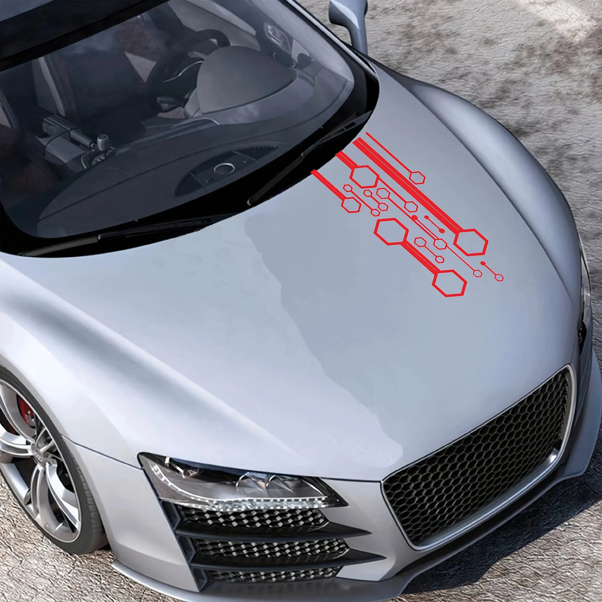 Fütüristik Petek Desenli Kaput Stickerı - Sticker Master Sticker Master