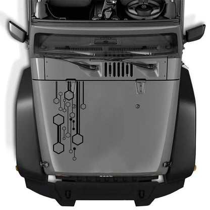 Fütüristik Petek Desenli Kaput Stickerı - Sticker Master Sticker Master