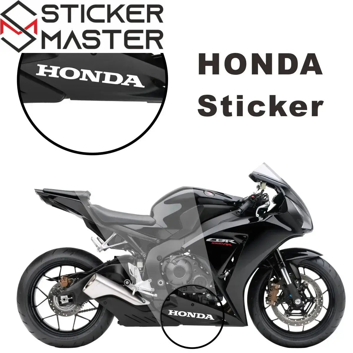 Sticker Master Honda CBR Serisi Uyumlu Yüksek Kaliteli Vinil Logo Sticker Seti - Sticker Master