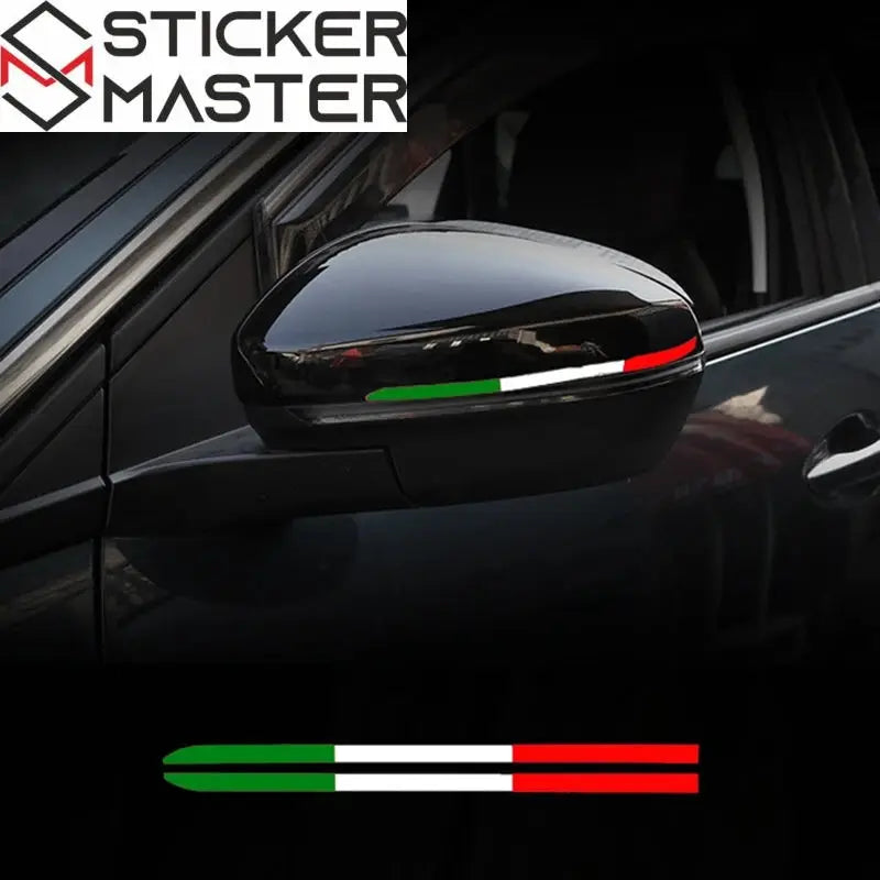İtalyan Bayrağı Sticker Ayna Şerit Seti | Sticker Master - Sticker Master