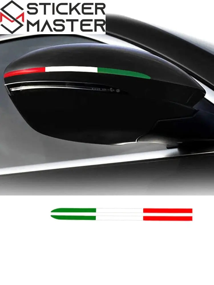 İtalyan Bayrağı Sticker Ayna Şerit Seti | Sticker Master - Sticker Master