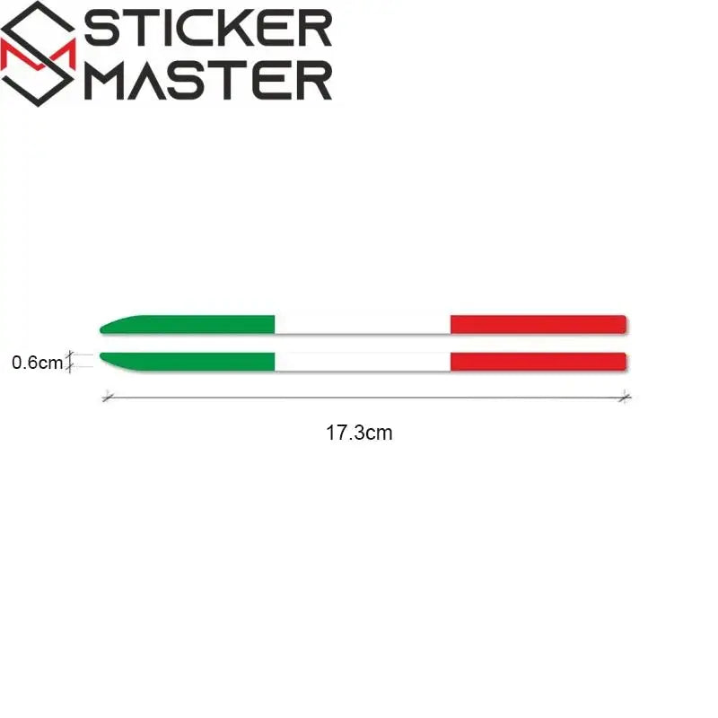 İtalyan Bayrağı Sticker Ayna Şerit Seti | Sticker Master - Sticker Master