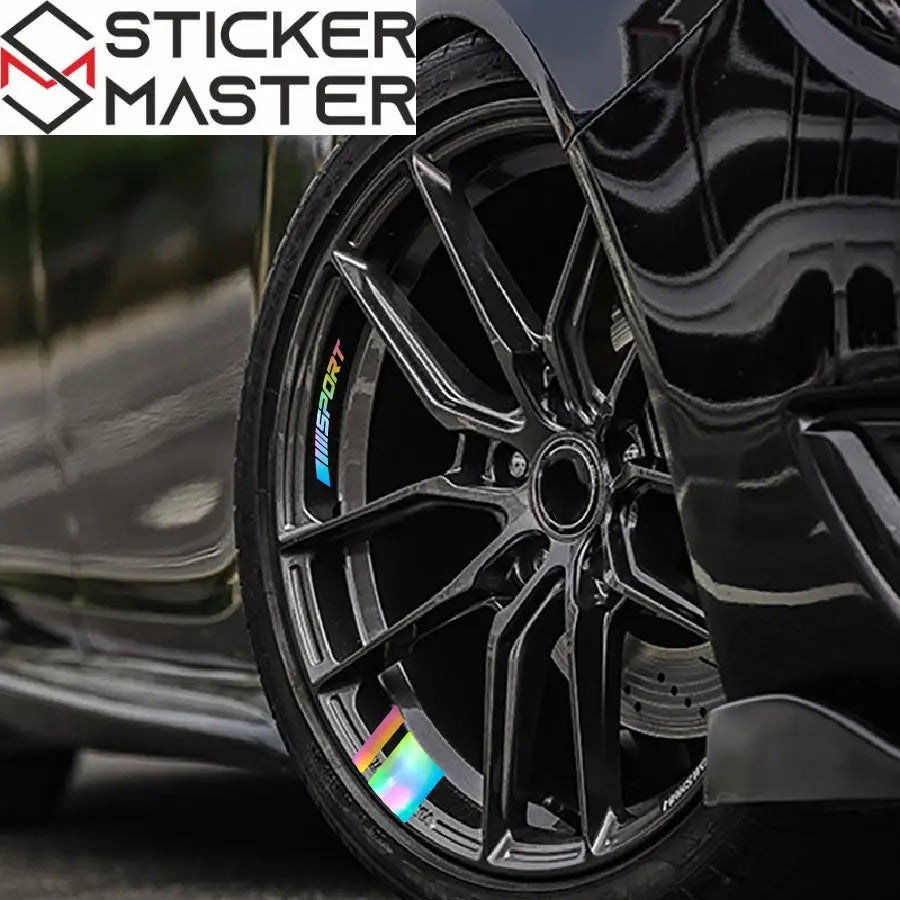 24 Parça Jant Çıkartma Seti Sport Şerit Sticker | Sticker Master - Sticker Master