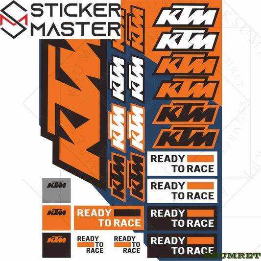 Sticker Master Ktm Sticker Set Motor Oto Araç Çıkartma Etiket - Sticker Master