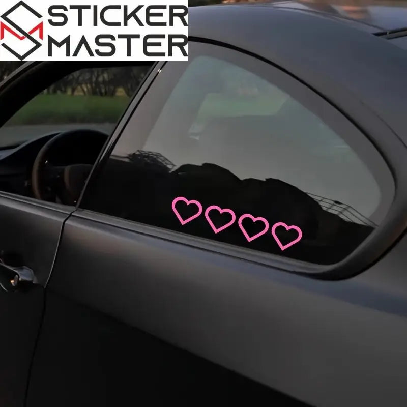 Renkli Kalp Şeridi Araba Stickerı | Sticker Master - Sticker Master