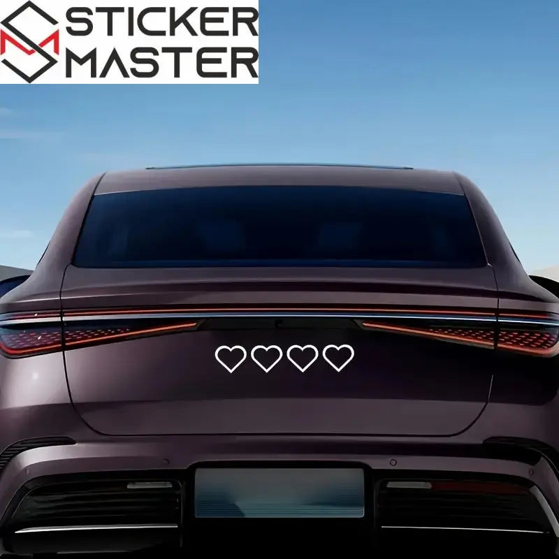 Renkli Kalp Şeridi Araba Stickerı | Sticker Master - Sticker Master