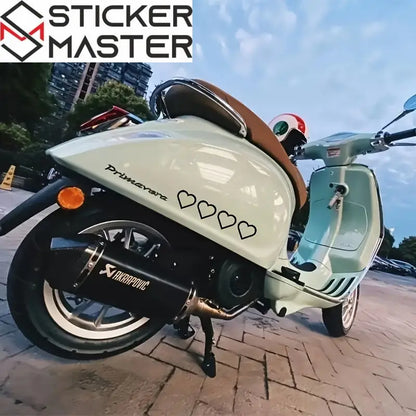 Renkli Kalp Şeridi Araba Stickerı | Sticker Master - Sticker Master