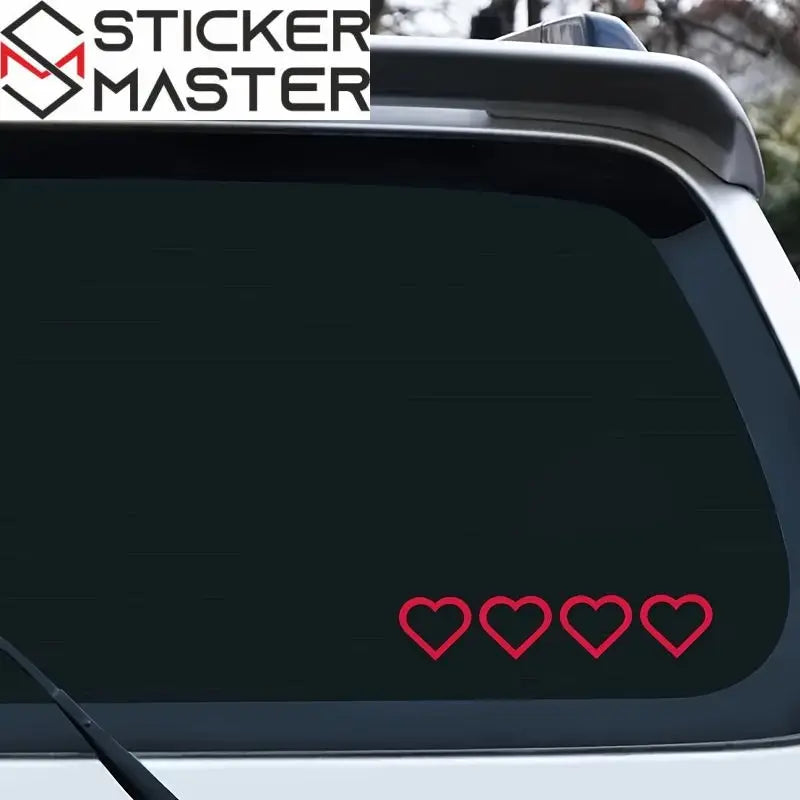 Renkli Kalp Şeridi Araba Stickerı | Sticker Master - Sticker Master