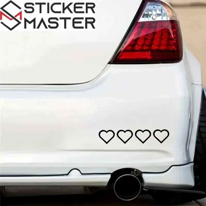 Renkli Kalp Şeridi Araba Stickerı | Sticker Master - Sticker Master