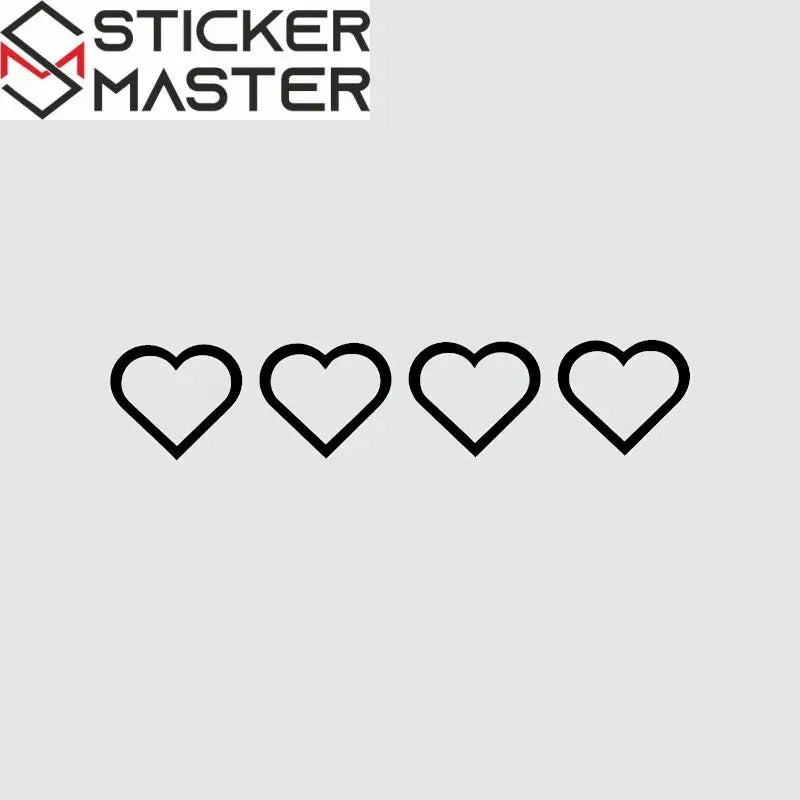 Renkli Kalp Şeridi Araba Stickerı | Sticker Master - Sticker Master