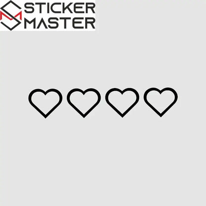 Renkli Kalp Şeridi Araba Stickerı | Sticker Master - Sticker Master
