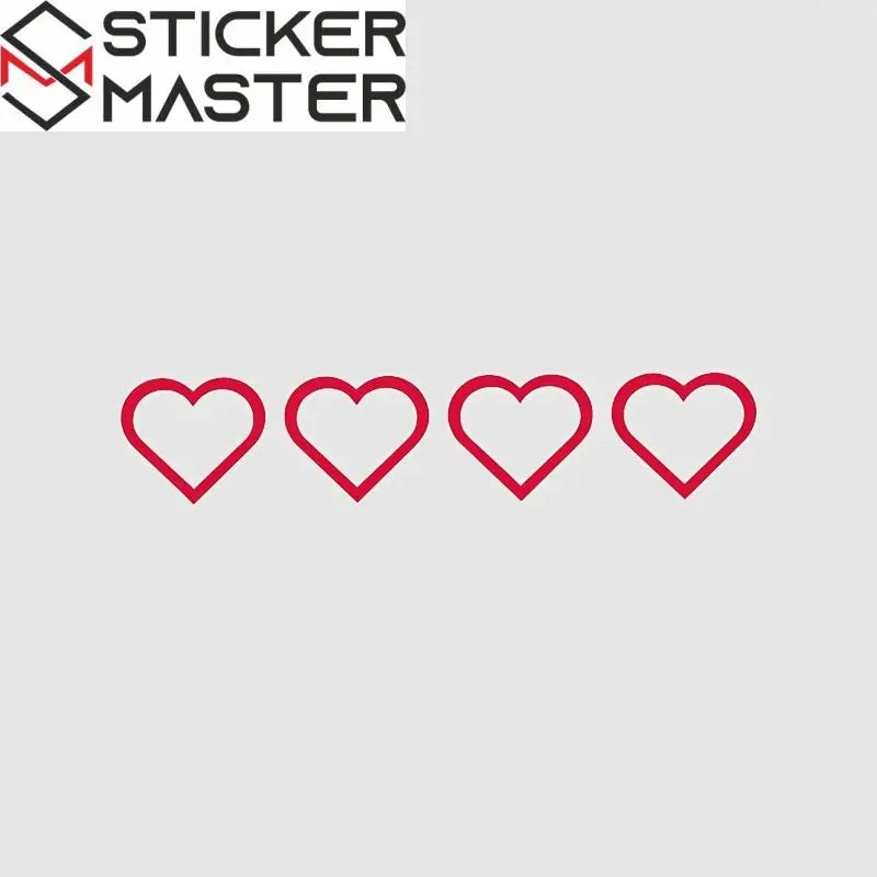 Renkli Kalp Şeridi Araba Stickerı | Sticker Master - Sticker Master