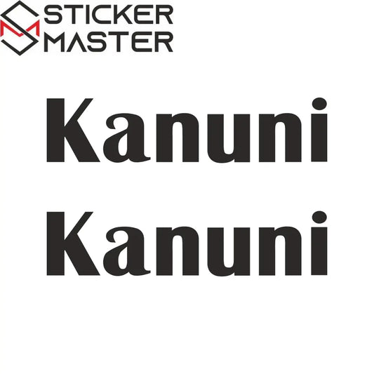 Kanuni Sticker Yazı Logo Seti | Sticker Master