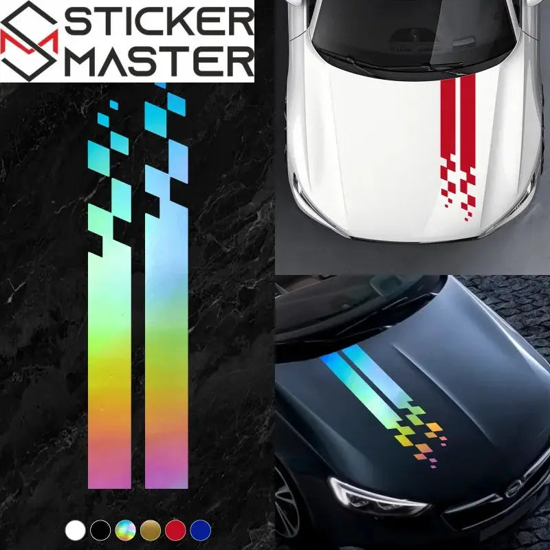 Sticker Master Universal Kaput Spor Şerit Plaid Sticker (2 Adet) - Sticker Master