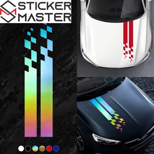 Sticker Master Universal Kaput Spor Şerit Plaid Sticker (2 Adet) - Sticker Master