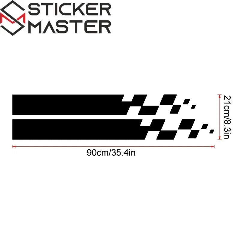 Sticker Master Universal Kaput Spor Şerit Plaid Sticker (2 Adet) - Sticker Master