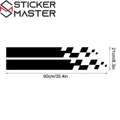 Sticker Master Universal Kaput Spor Şerit Plaid Sticker (2 Adet) - Sticker Master
