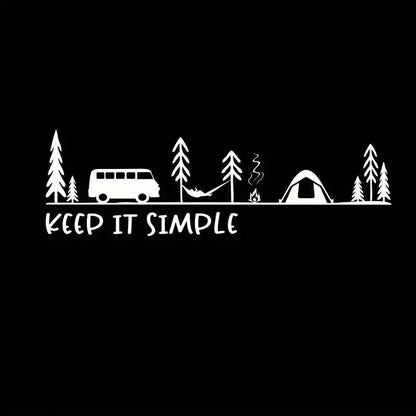 Keep It Simple Kamp & Karavan Macerası Sticker | Sticker Master 19X6 Cm Sticker Master