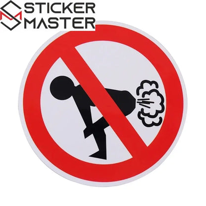 Komik Araba Sticker - Osurma Yasak Etiket - Dayanıklı Yapıştırma Çıkartma - Sticker Master