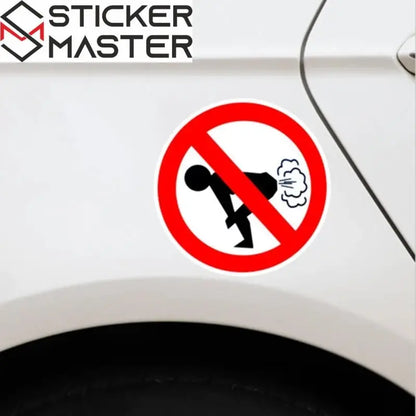Komik Araba Sticker - Osurma Yasak Etiket - Dayanıklı Yapıştırma Çıkartma - Sticker Master
