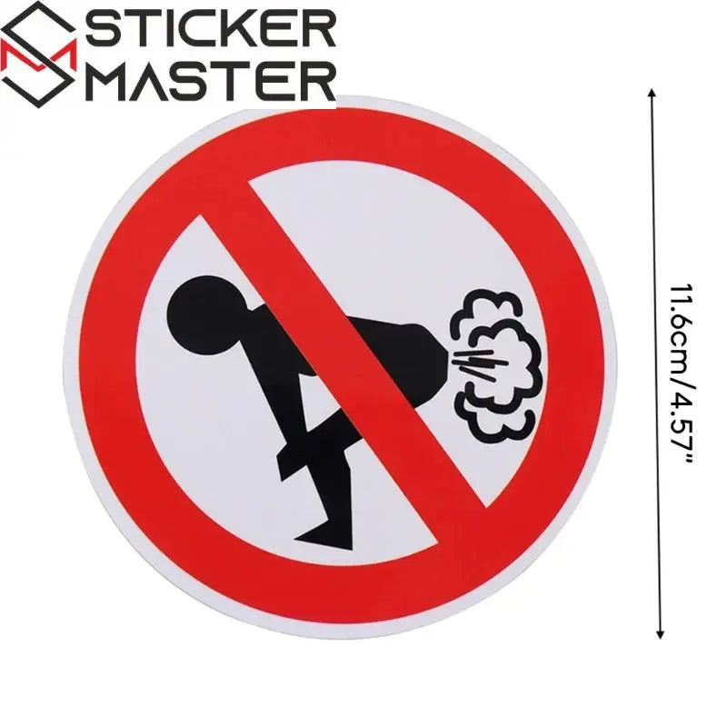 Komik Araba Sticker - Osurma Yasak Etiket - Dayanıklı Yapıştırma Çıkartma - Sticker Master