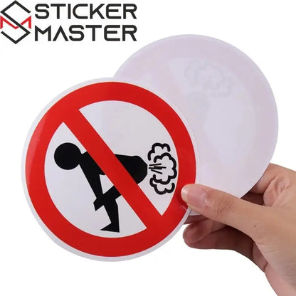 Komik Araba Sticker - Osurma Yasak Etiket - Dayanıklı Yapıştırma Çıkartma - Sticker Master