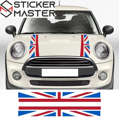 Mini Cooper Kaput Sticker Seti | Union Jack İngiliz Bayrağı Şerit (Tüm Modeller) - Sticker Master