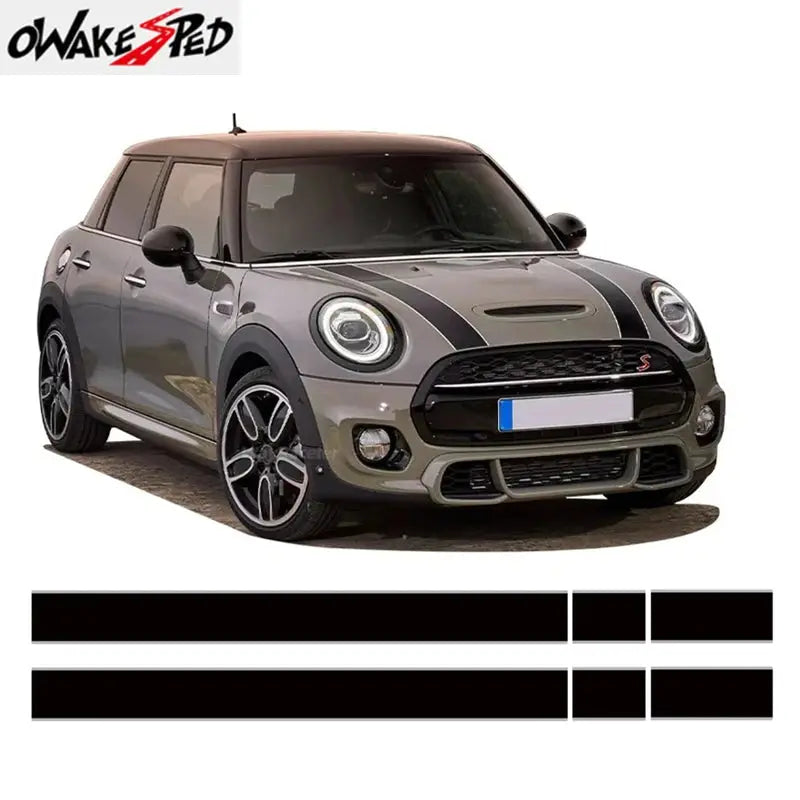 Mini Cooper Sticker Seti | JCW Tarzı Kaput ve Bagaj Şerit Decal (Çift Renkli) Sticker Master