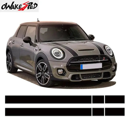 Mini Cooper Sticker Seti | JCW Tarzı Kaput ve Bagaj Şerit Decal (Çift Renkli) Sticker Master