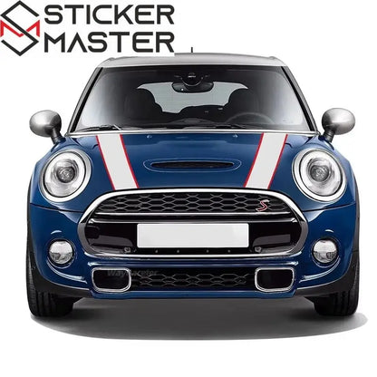 Mini Cooper Sticker Seti | JCW Tarzı Kaput ve Bagaj Şerit Decal (Çift Renkli) Sticker Master