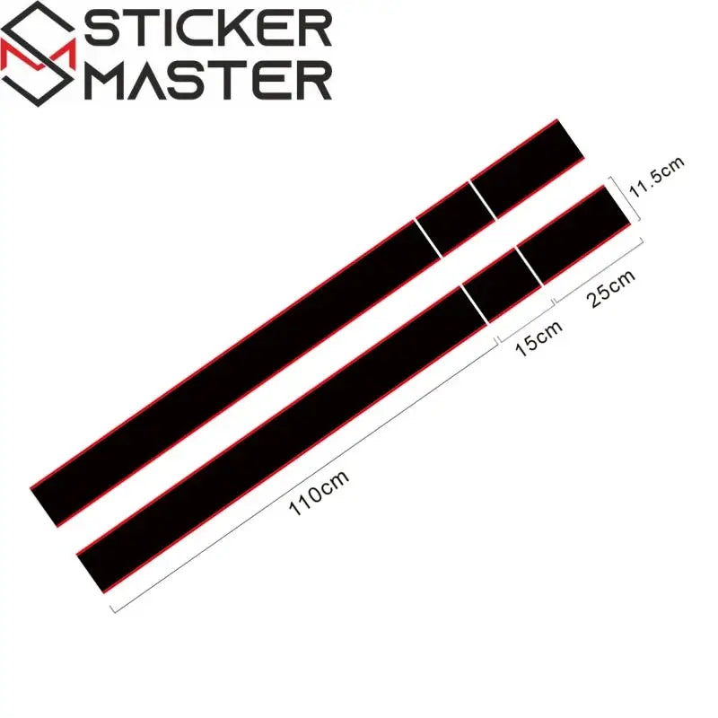 Mini Cooper Sticker Seti | JCW Tarzı Kaput ve Bagaj Şerit Decal (Çift Renkli) Sticker Master