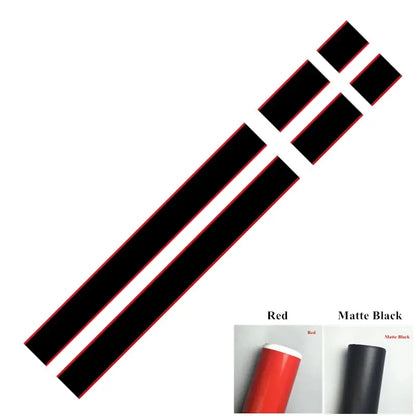 Mini Cooper Sticker Seti | JCW Tarzı Kaput ve Bagaj Şerit Decal (Çift Renkli) Sticker Master