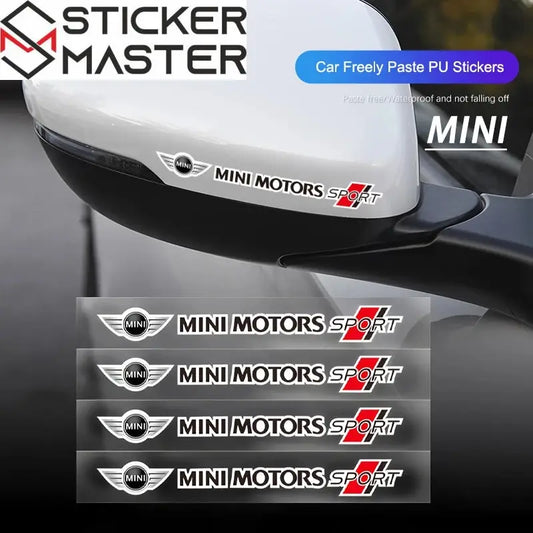 Mini Cooper Uyumlu Detay Sticker | 4'lü Ayna ve Jant Seti Sticker Master