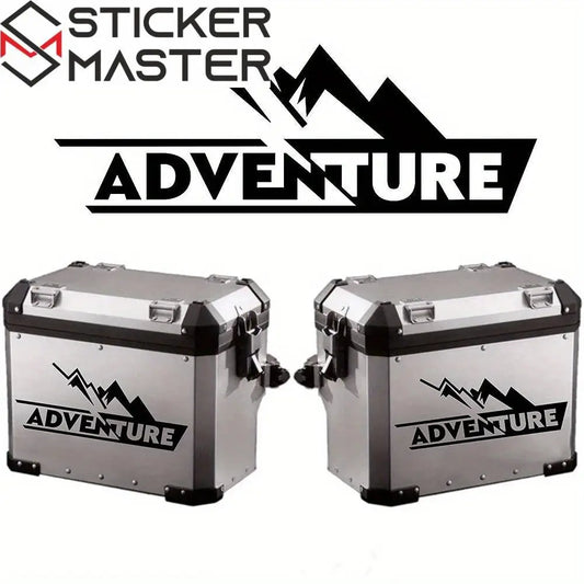 Sticker Master Adventure Sticker Seti - Motosiklet Top Box Uyumlu Etiket (BMW GS / Africa Twin / KTM / Yamaha Tenere) - Sticker Master