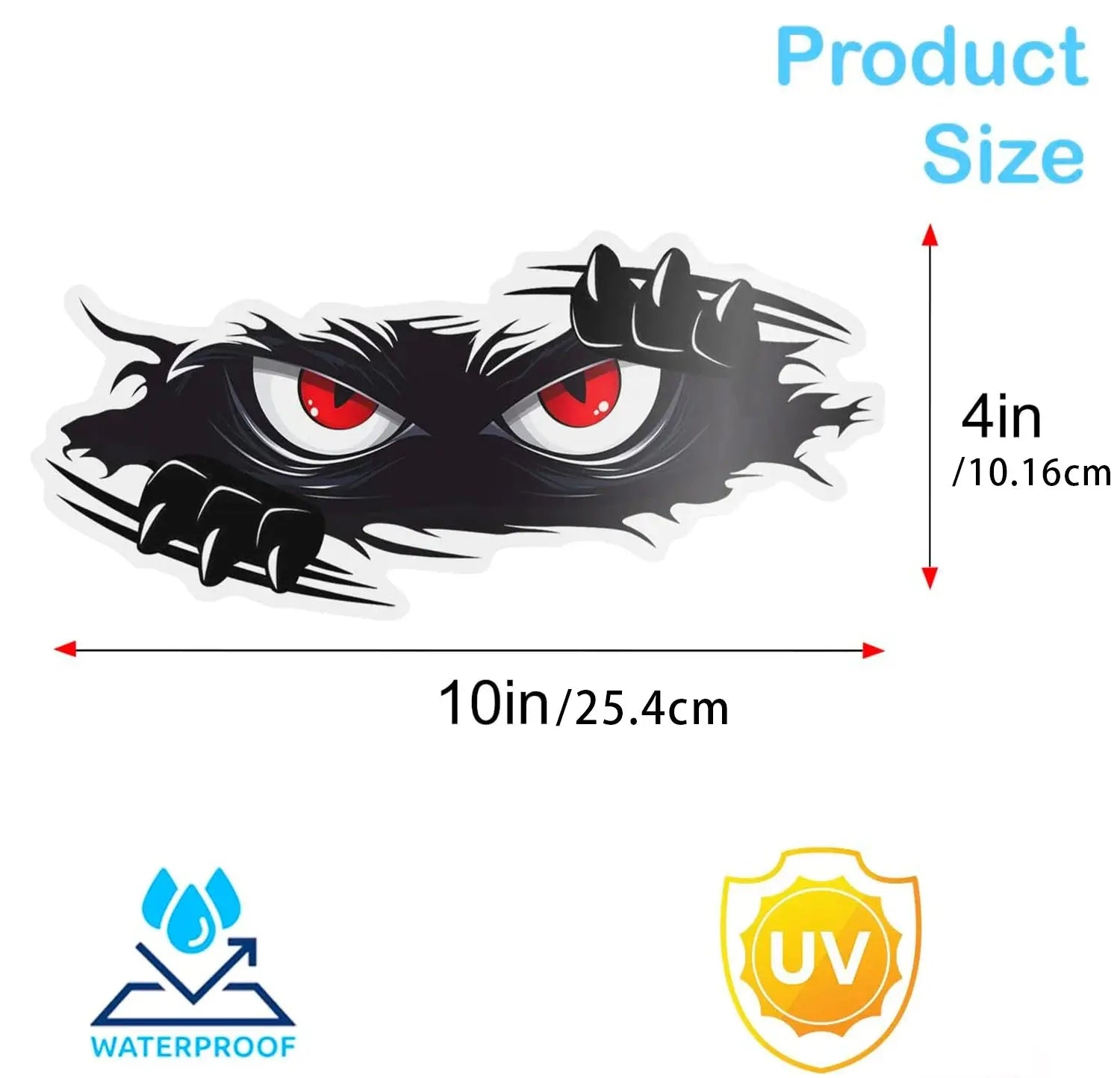 Sticker Master 3’lü Peeking Monster Sticker Seti – Su Geçirmez 3D Tarz Vinil Çıkartma Etiket Yapıştırma Sticker Master